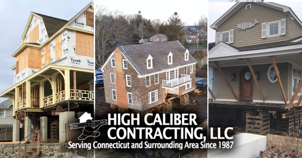 Steel Beam Support Setup – House Lifting CT | High Caliber Contracting